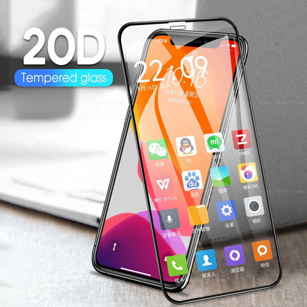 Полное покрытие экрана из закаленного стекла для iPhone 11 Pro Max 8 7 Plus супер прозрачная