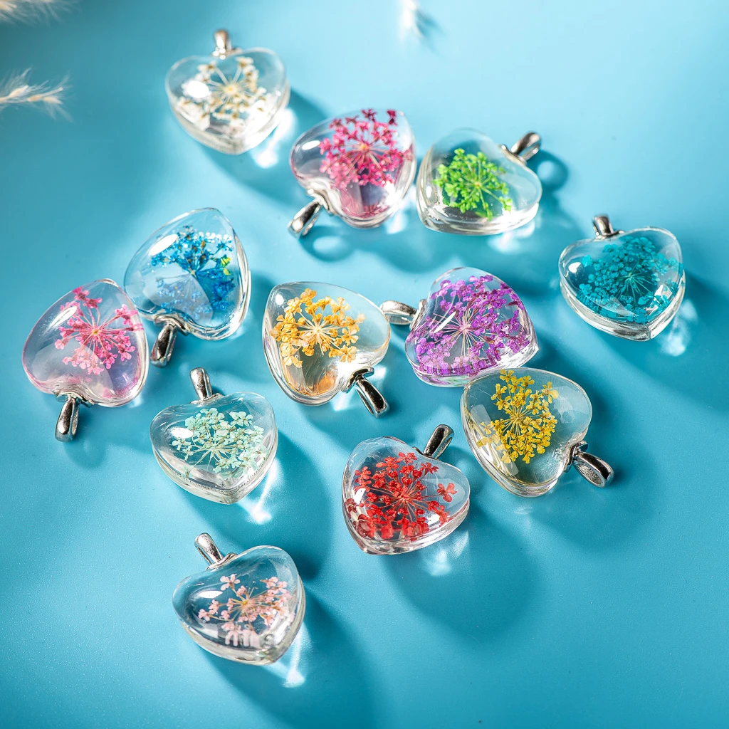 手作りの鉄のかぎ針編みのネックレス ハート 花 ガラスビーズ 日曜大工のイヤリング 個 Beads Aliexpress