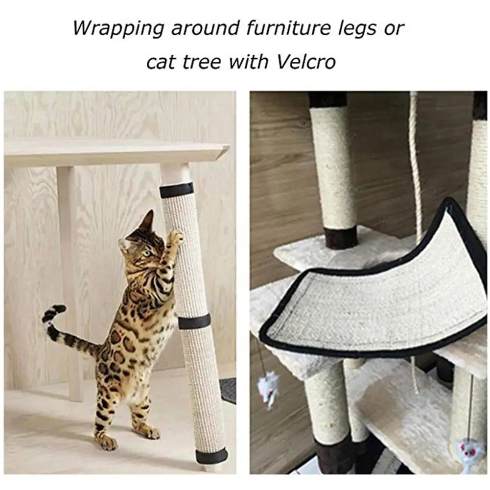 Pet Cat Scratch Guard Mat Sisal Pad Cats Scratching Post Kitten Grinding Claw Scratcher Mat Furniture Sofa Protector Cat Toys