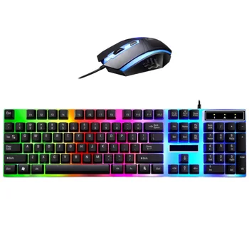 

1 Set of Durable Portative Requisite Utility Ergonomic Keyboard and Mouse for Home Gaming Desktop Computer