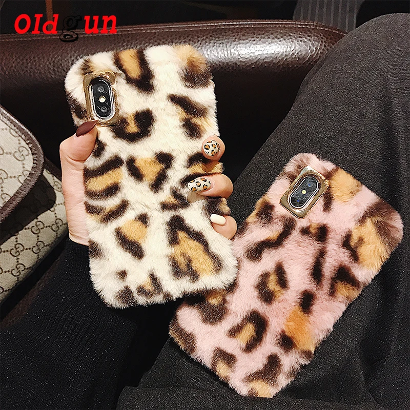 

2019 new leopard hair iPhone11 mobile phone case iPhoneX XS XR XSMax mobile phone bag ladies iPhone full model mobile phone bag