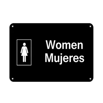 

Personalized Metal Signs for Outdoors Women Mujeres ADA Sign ADA - Bilingual Signs Aluminum METAL Sign 8 X 12 Inch