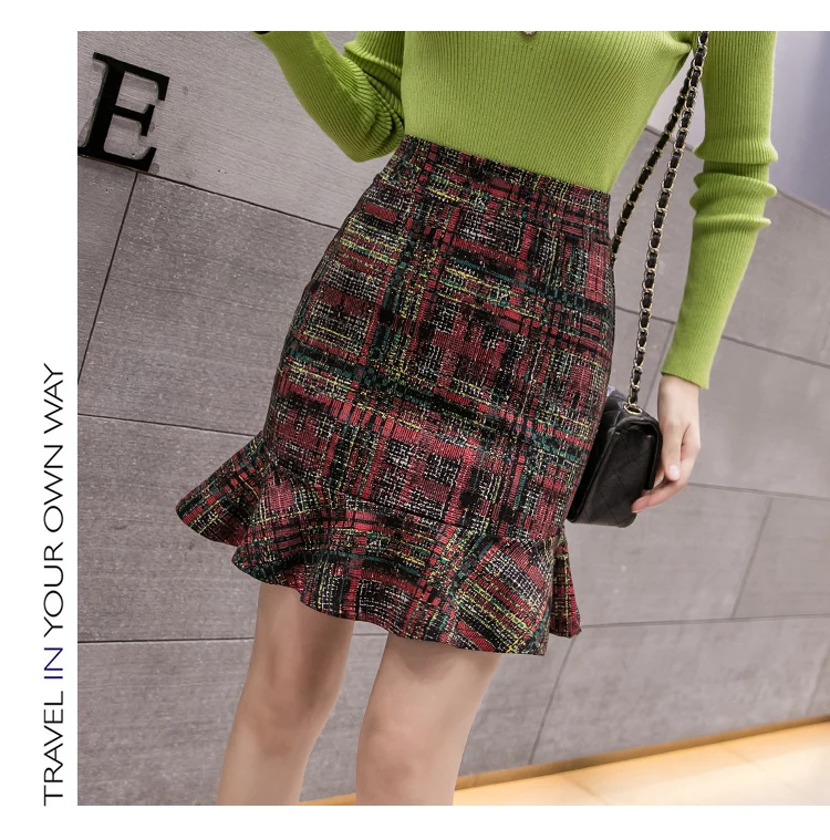 Женская короткая юбка с оборками размера плюс, с принтом,, весенние ...