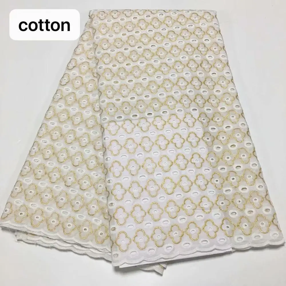 

Latest African Cotton Swiss Voile Lace Fabric High Quality African Swiss Voile Lace In Switzerland For Wedding Dress