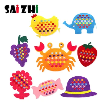 

Saizhi DIY Felt Cloth Crafts Kindergarten Non Woven Clip Kids Children Study Toys By Hands Felt Fabric Early Teaching