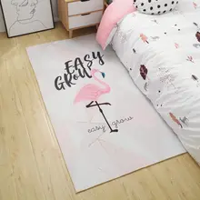 Скандинавском стиле мультфильм Фламинго ковер прямоугольной формы спальня гостиная украшение Nnon-slip большой коврик