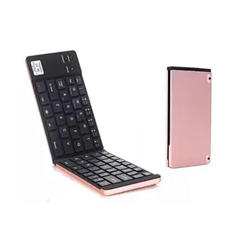 

Keypad Mini Portable Phone Laptop Wireless Bluetooth Dual Mode Aluminum Alloy Folding Keyboard Full Size Rechargeable Travel
