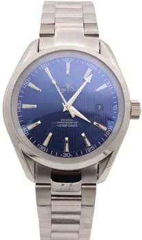 

Classic New Mens Automatic Mechanical Watches Stainless Steel Bracelet Aqua Terra 150m Blue 41mm Stainless Steel Duo Date