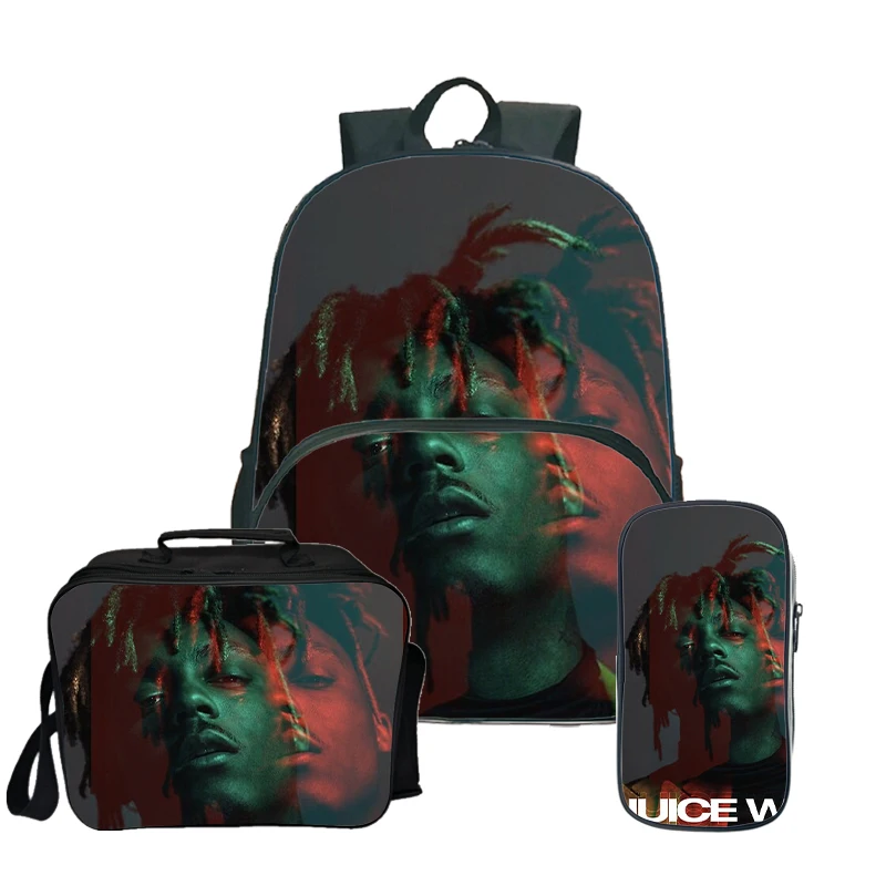 

16 Inch Schoolbag Backpack Knapsack Sets Juice Wrld Printed Teenager Boys Girls Mochila Backpacks Kids Travel Bag Rucksack