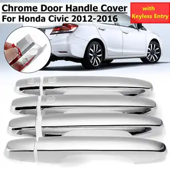 

Car 8pcs Chrome Door Handle Cover For Honda Civic CRV 2012 2013 2014 2015 2016 Car Styling Protector Exterior Frame Cap