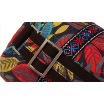 

Pilates Portable Exercise Gym Case Fitness Carrier Casual Adjustable Strap Leaves Print Waterproof Practical Yoga Mat Bag