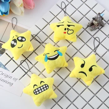 

Stuffed Plush cartoon star expression Five-pointed star cute key chain plush dolls