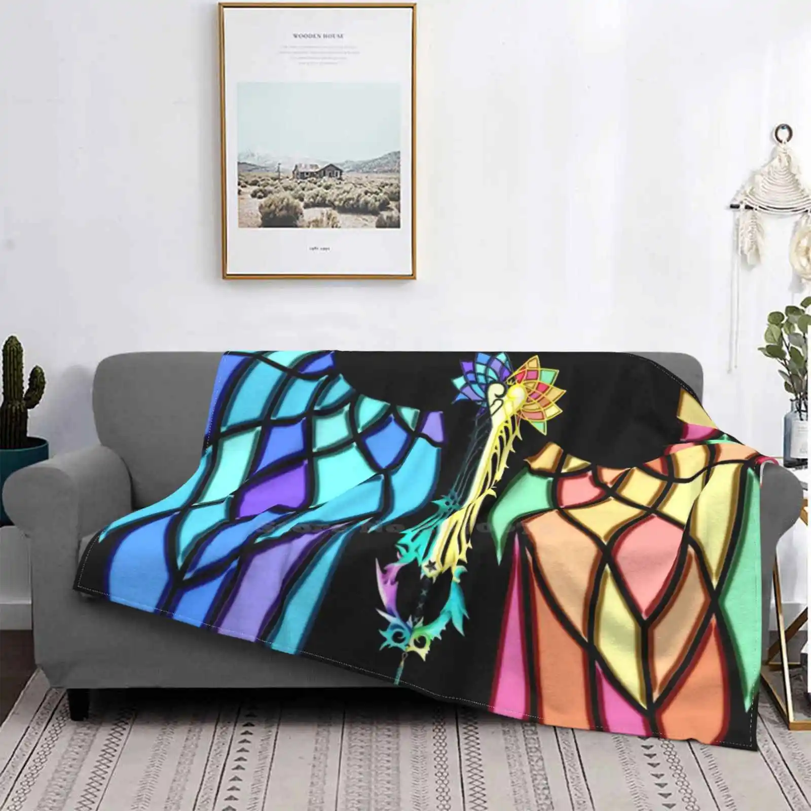 Nightmare End / Mirage Split Glass Super Warm Soft Coperte Gettare Su Divano/Letto/Viaggio Sora Riku Kingdom Hearts Kh Kh3 Keybl
