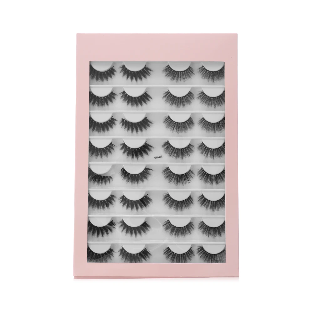 16 пар про горячие женщины Wispies пушистые безжалостные 3D Мягкие искусственные норковые Накладные ресницы ручной работы Длинные Natura Eye Lashes Макияж