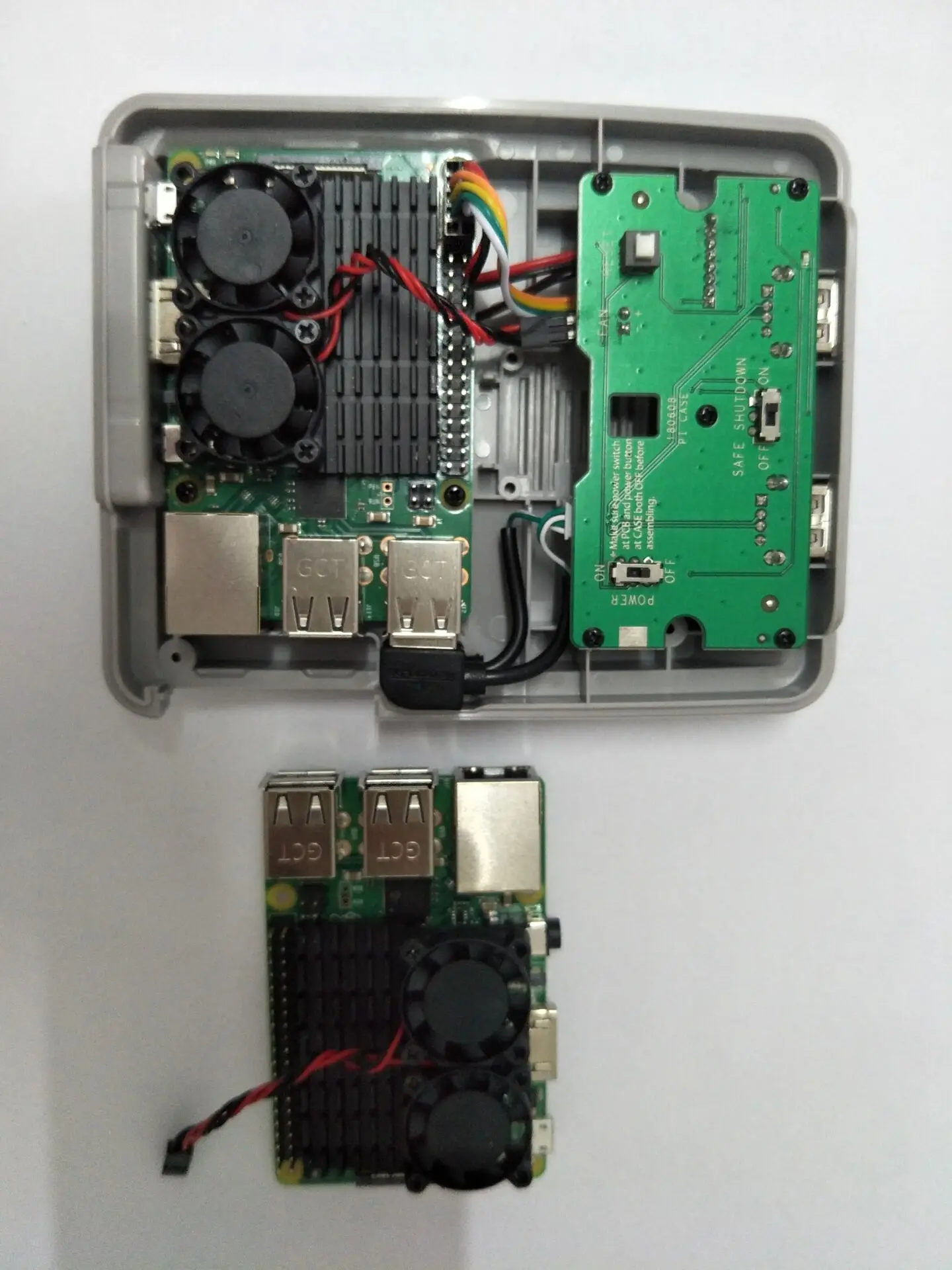 Горячая Retroflag SUPERPi чехол J U версия Retropi чехол для Raspberry Pi 3B+ 3 Модель B+ 3B с двойным вентилятором радиатора