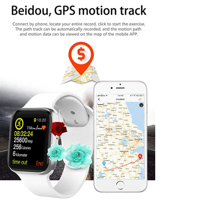 GOLDENSPIKE IWO9 Смарт-часы серии 4 44 мм с gps Спорт монитор сердечного ритма Smartwatch для iOS iPhone Android телефон-часы