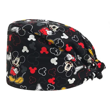 

Viaoli New Dentist Surgical Caps Cotton Scrub Caps for Women and men Hospital Medical Hats Printing dentist cap/hat