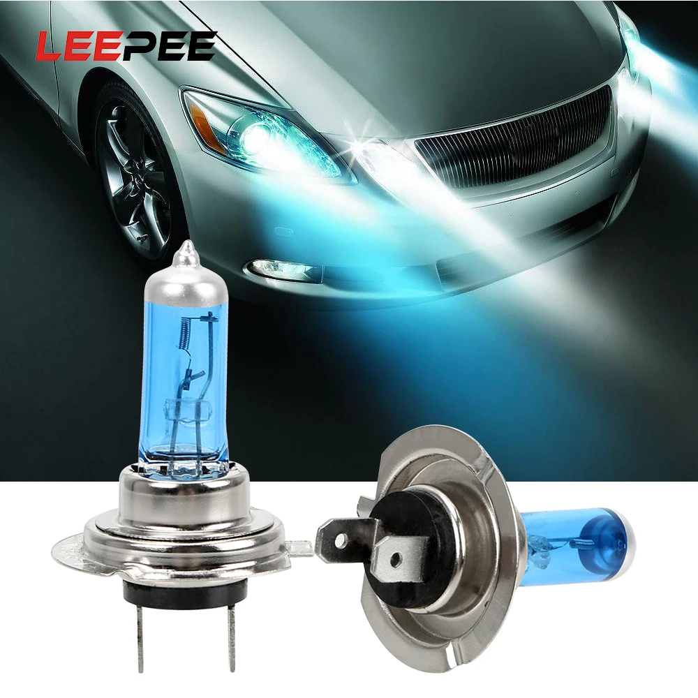 

LEEPEE H7 12V 55W Super Bright White Car Halogen Bulb Car Headlights Lamp Car Light Source Parking Fog Lights High Power
