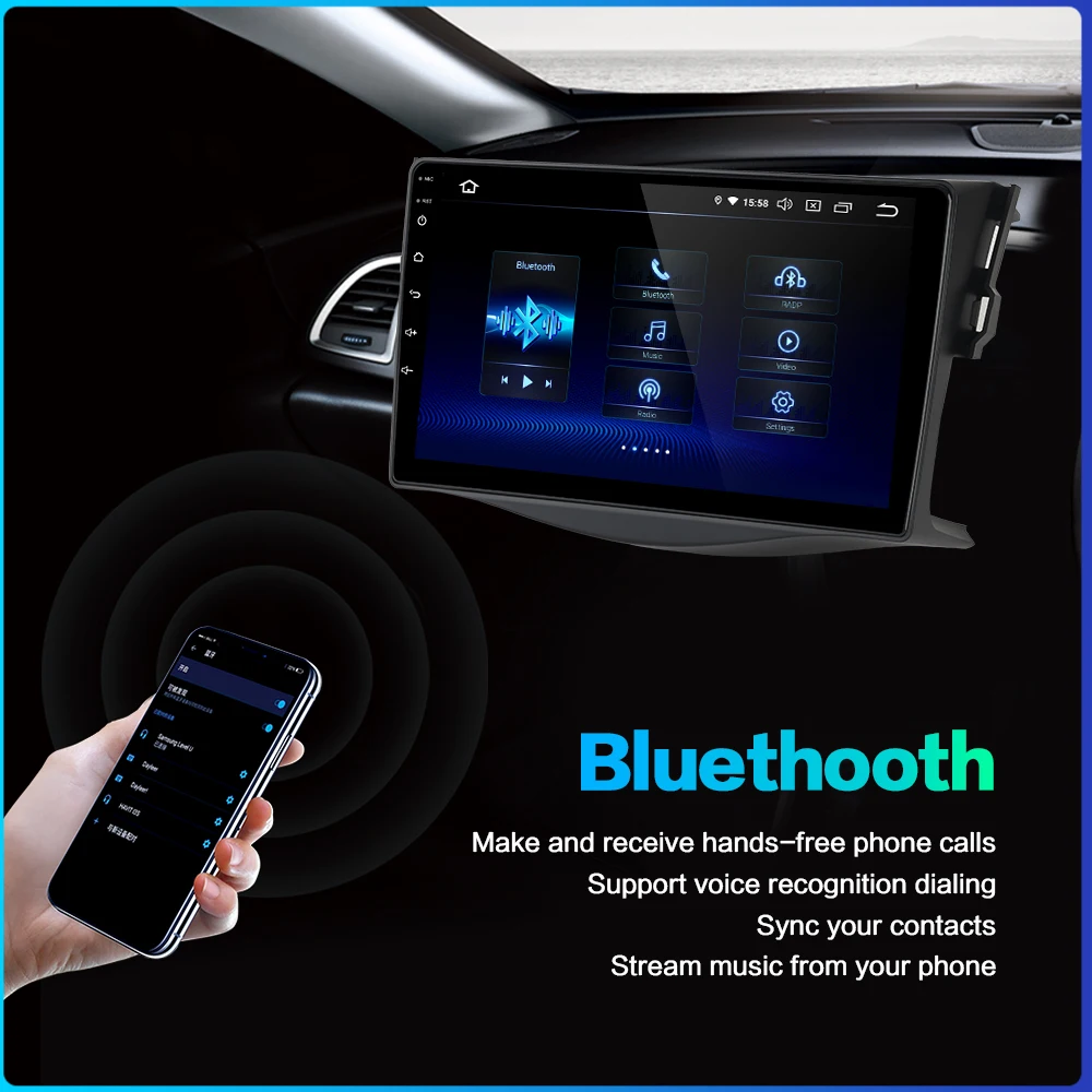 Excellent Dasaita 9" Android 9.0 Car Multimedia for Toyota RAV4 Radio 2009 2010 2011 2012 Bluetooth GPS Navigator 1 Din HDMI 3