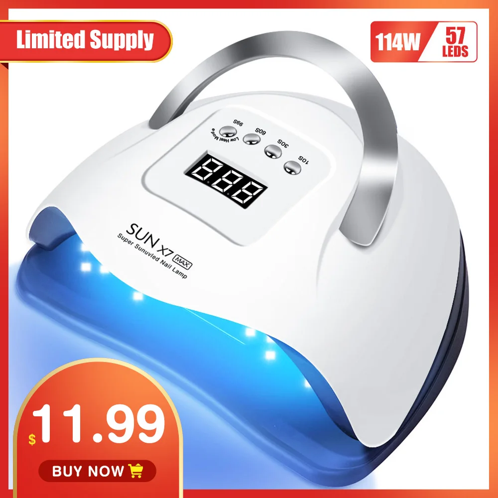 УФ светодиодный лампа для сушки гель лака 114 Вт с ЖК дисплеем|led nail dryer lamp|nail lampuv led