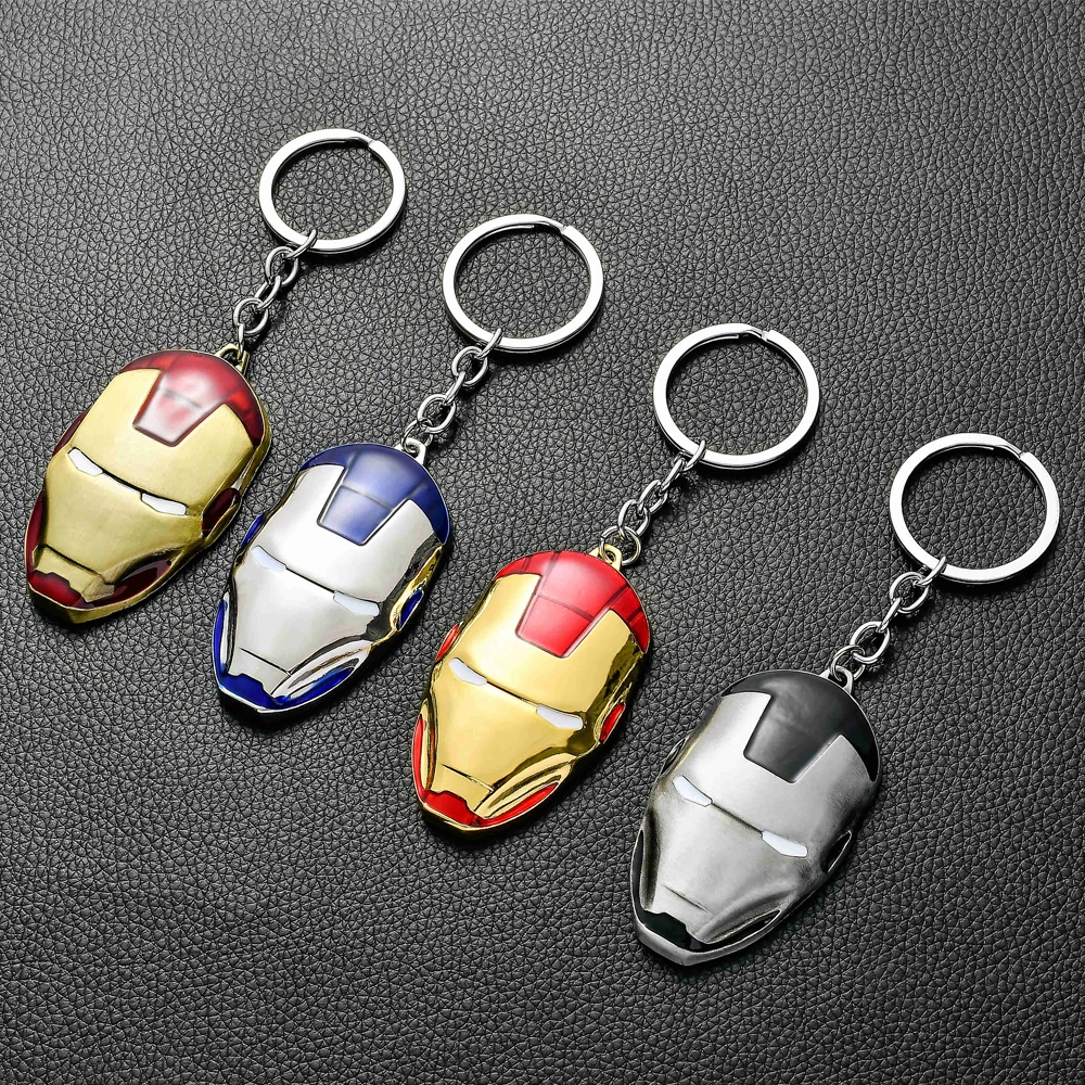 

Iron Man The Avengers Captain America Keychain Superhero Star Shield Pendant Car Key Chain Accessories Batman llaveros Keychain