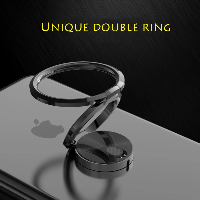 

Youbina Universal Finger Ring Holder Double Phone Ring Magnet Stand 360 Rotatable Phone Grip Metal Magnetic Stand For iPhone