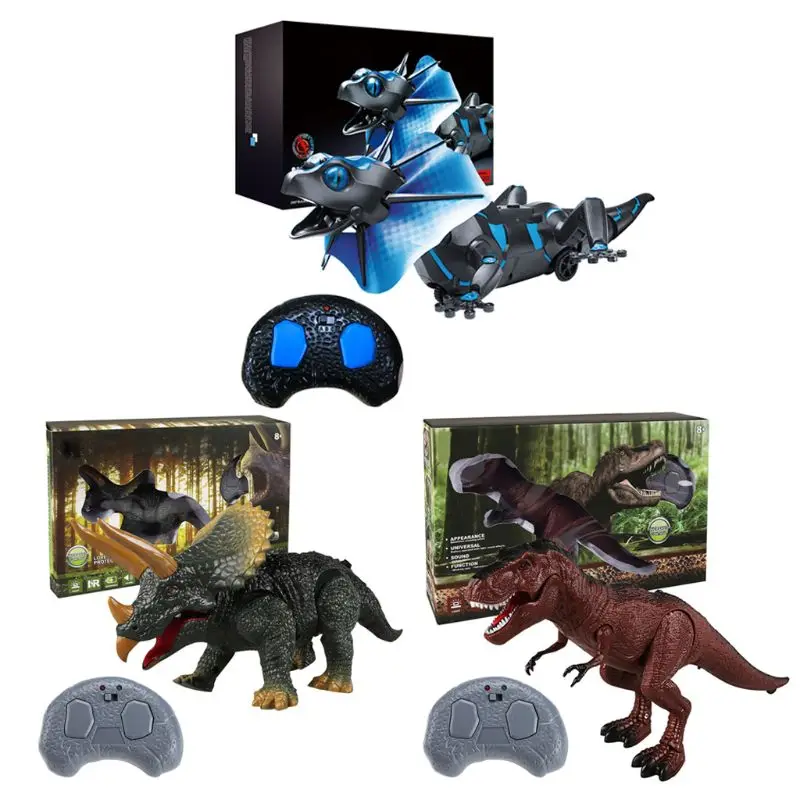 Dinosaurio a Control remoto para niños y niñas, juguete electrónico t-rex Dino con Roars para caminar, ojos brillantes