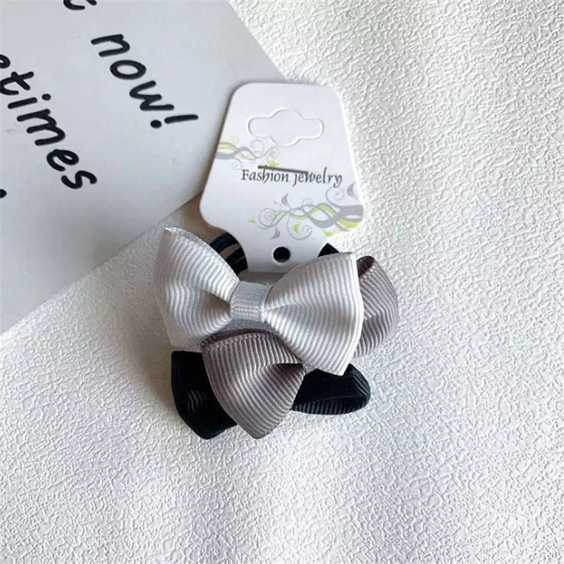 set 18 5 компл./лот модные милые Карамельный цвет BB Клип заколки дети бантом ленты заколки для волос Луки заколки для волос Веревка для девочек детские аксессуары по уходу за волосами - Цвет: set 18