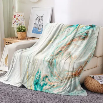 

Geometric Mable Luxury Flannel Blanket Quicksand Print Soft Bedspread Warm Bed Cover Travel Home Throw Fleece Blanket for Girls