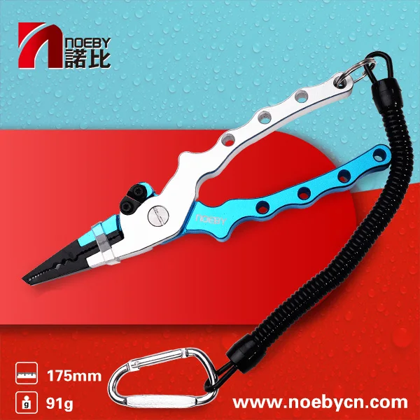 Noeby 17,5 см 81 г Luftfahrt алюминий rot und blau angeln zange - Цвет: blue