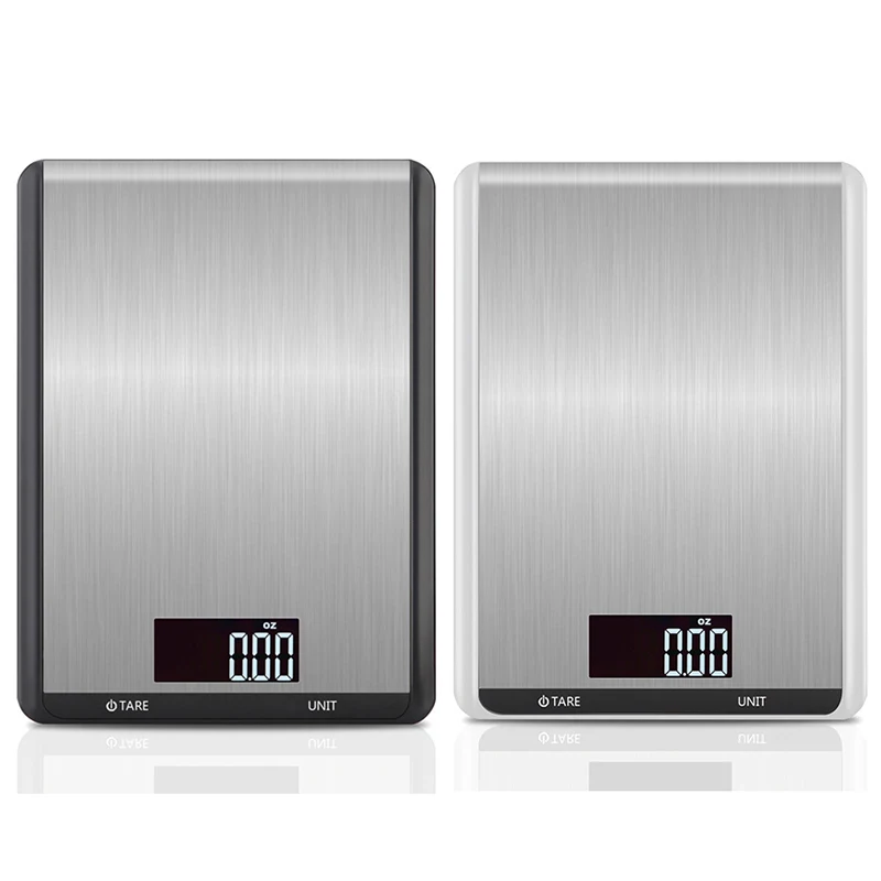 Портативные весы для кухни из нержавеющей стали цифровые весы 5 кг/10 кг/1 г Электронные весы кухонные весы с ЖК-дисплей подсветки