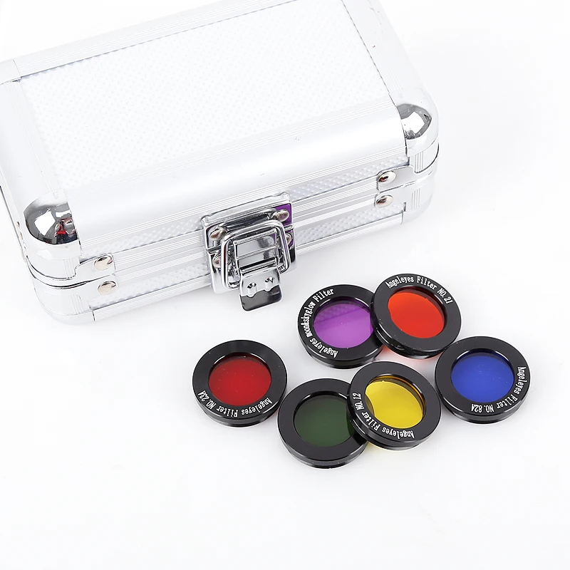 

Angeleys Eyepiece Filter Astronomical Telescopes Ocular Lens Planets and Nebula Filter Moon skyglow 6color selection 1.25 inch