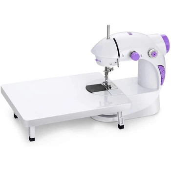 

Mini Portable Sewing Machine with Extension Table,Adjustable Double Speed Crafting Mending Machine,EU Plug