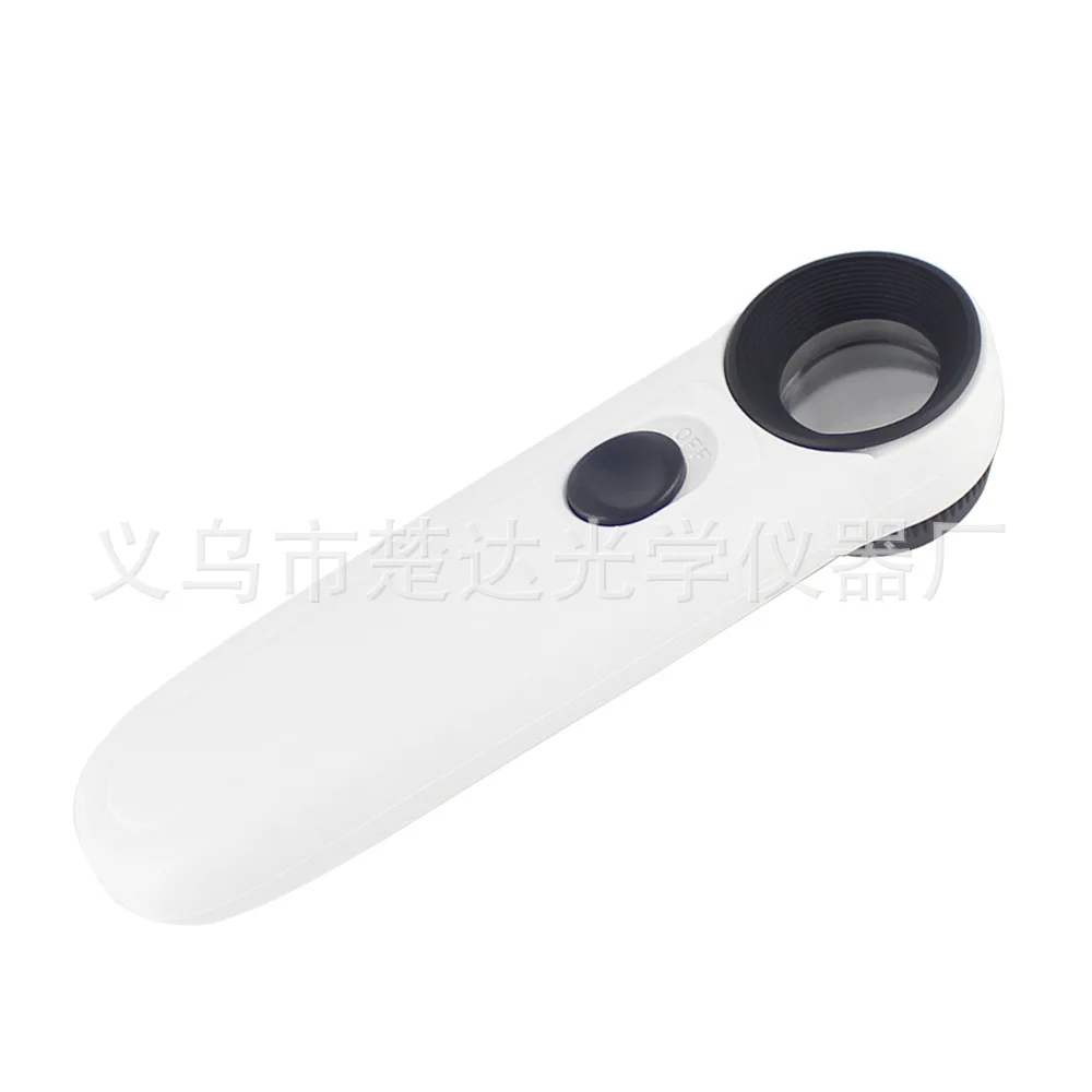 

2 LED Lights Illumination 20X Handle Magnifier Straight Handle Magnifying Glass Loupe