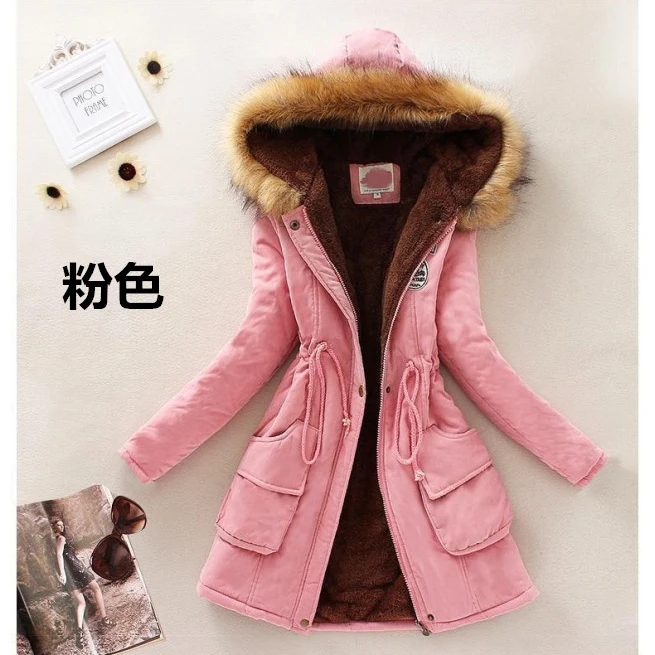 Cores com Capuz Moda Parka Cabolsa Feminino Tamanho Grande Manga Comprida Grosso Calor Roupas 2021 Outono Inverno Novo 16 Algodão Jaqueta Jd598 10 comprida grosso calor roupas 2020 outono inverno