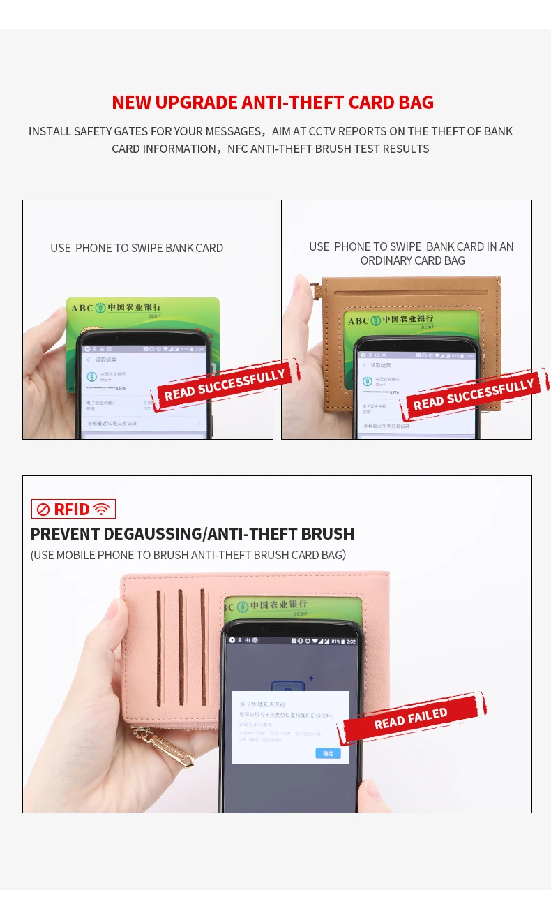 Rfid-карта многофункциональный Бренд портмоне и кошельки для женщин Дамские Роскошные кредитные карты кошелек на молнии Держатель для карт сумка для денег
