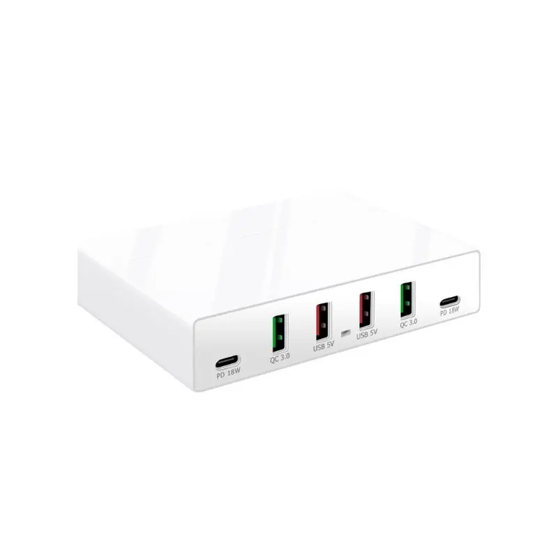 72 Вт QC3.0 Быстрая зарядка 3,0 4x USB Dual USB C type-C PD быстрая зарядная станция концентратор