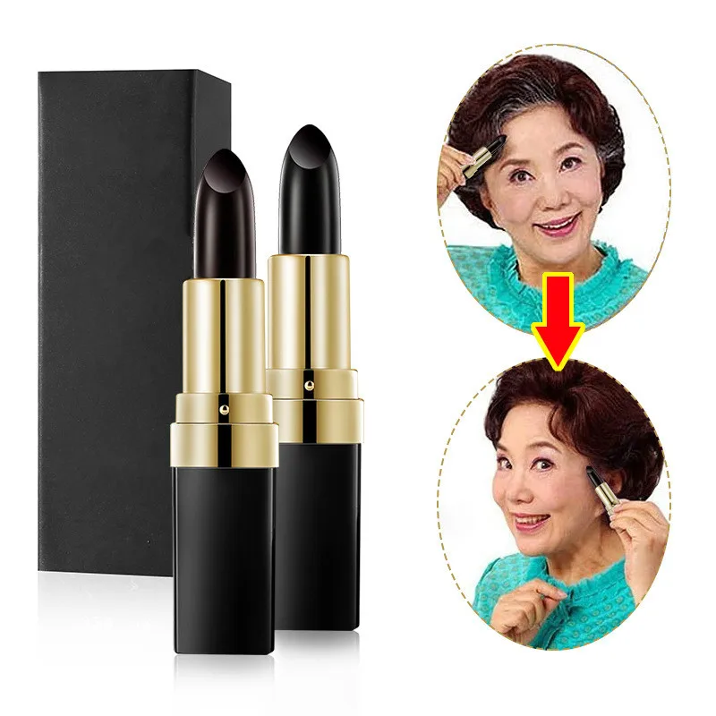 One-Time Hair dye Instant Gray Root Coverage Hair Color Modify Cream Stick Temporary Cover Up White Hair Colour Dye 3.8g