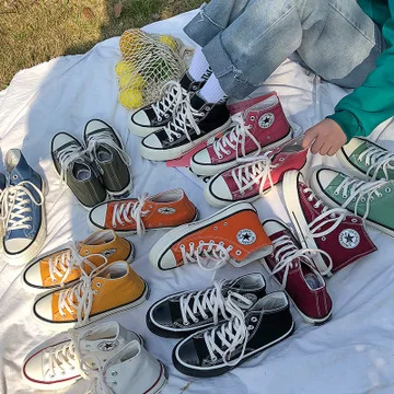 

High Quality Classic Women Canvas Shoes 2020 new autumn High Top Flats Women Vulcanized Shoes Factory Outlet Female Casual Shoes