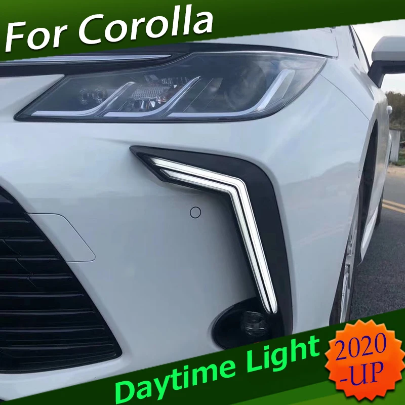Для Защитные чехлы для сидений, сшитые специально для Toyota Corolla 2 шт. светодиод дневного света работает супер Яркость 12V авто светодиодный DRL Водонепроницаемый ABS Дневной светильник лампочка