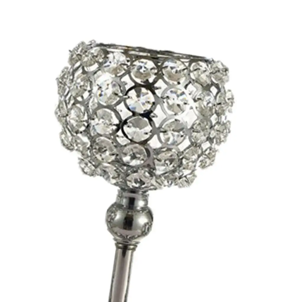 Stunning Crystal Tea Light Candle Holder Votive On Stem Wedding Party Ornaments