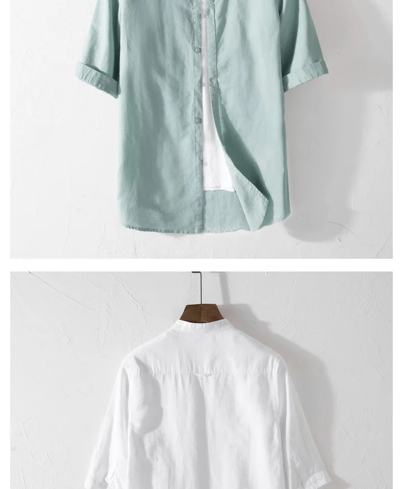 5XL мужские модные рубашки летние с коротким рукавом тонкие хлопковые льняные свободные рубашки мужские белые повседневные рубашки Плюс