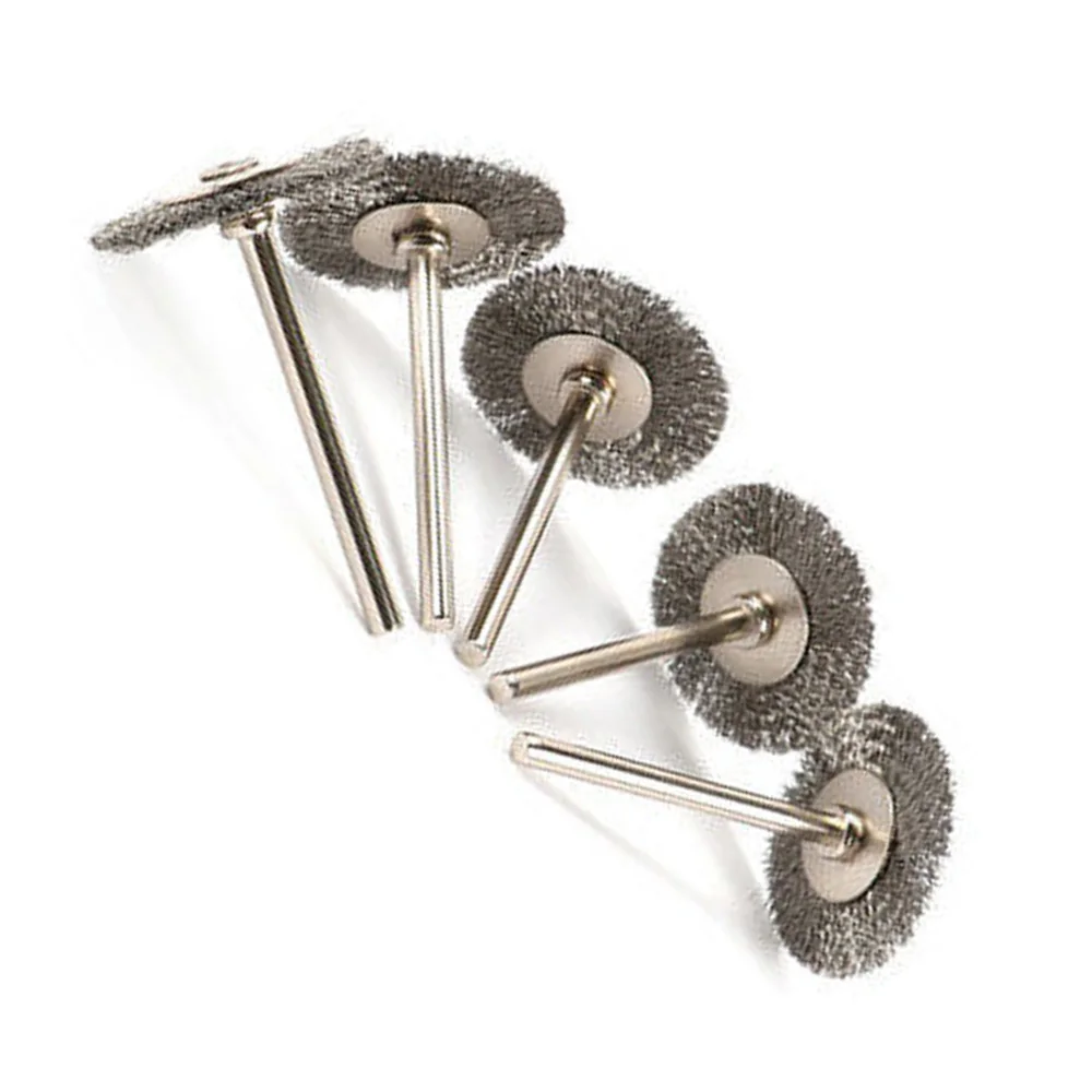 50 шт. 25 мм проволочная щетка из нержавеющей стали с 1/" хвостовиком, инструменты, аксессуары для чистки металла, инструменты для сверления