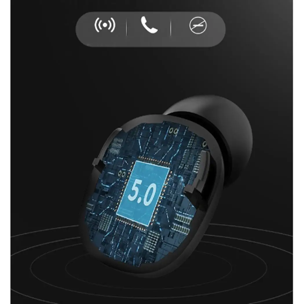 Мини Портативный Bluetooth в ухо стерео беспроводной 5 В/100 мАч наушники с 50 мАч 450 мАч 120h IPX6 зарядный чехол