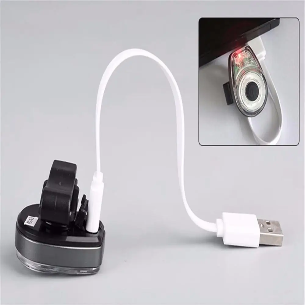 Минифонарь для велосипеда USB аккумуляторная Хвостовая фара белый Спорт на открытом воздухе Аксессуары для велосипеда 1 шт