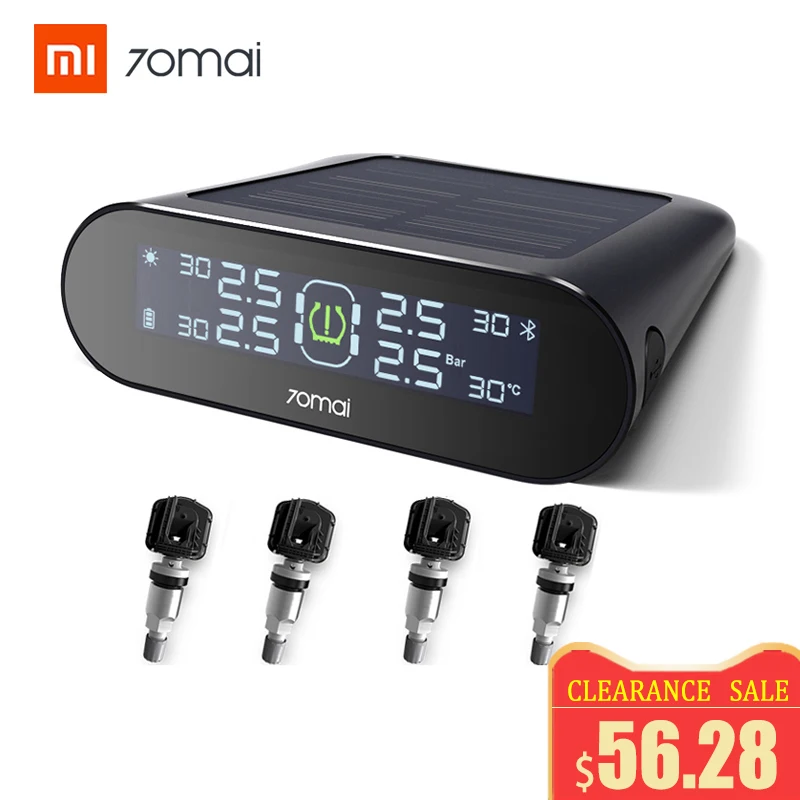 70mai TPMS датчик давления в шинах Система мониторинга солнечной энергии 70 Mai