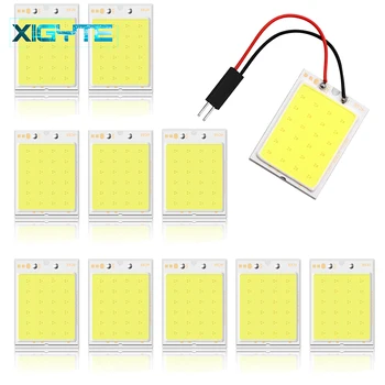 

10pcs White T10 Cob 24SMD Car Led Vehicle Panel Lamps Auto Interior Reading Lamp Bulb Light Dome Festoon BA9S DC 12v Car Styling