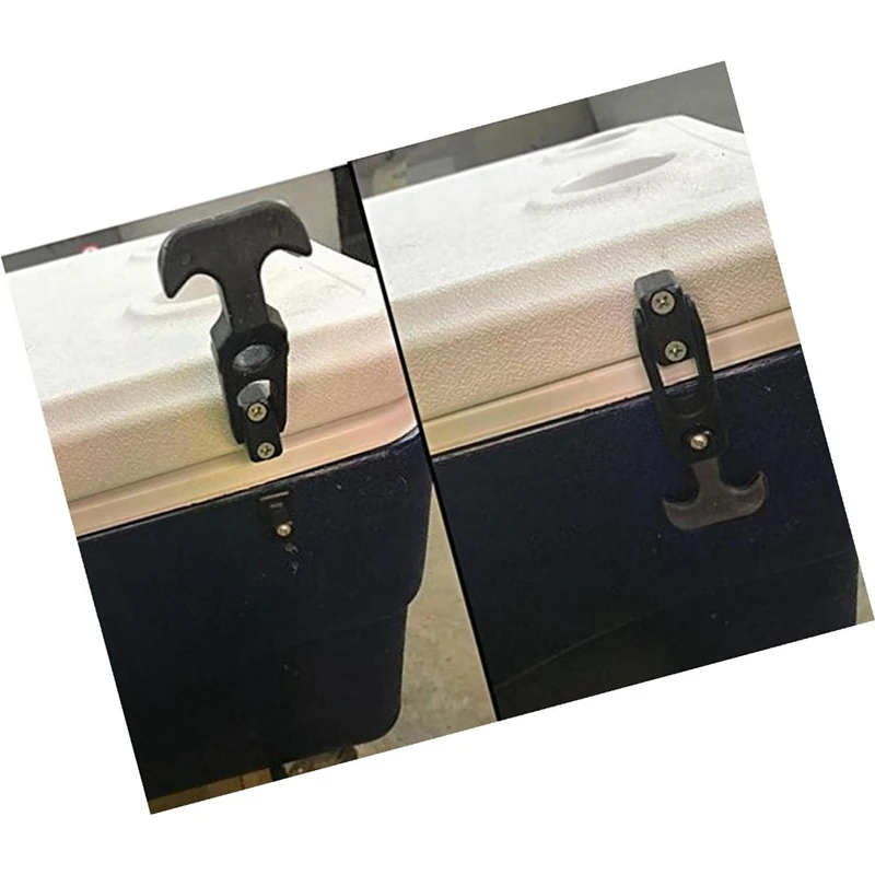 4Pcs T-Handle Rubber Flexible Draw Latches Fit for Toolbox /Cooler/Golf Cart/Farm Machinery T-Toolbox Lock