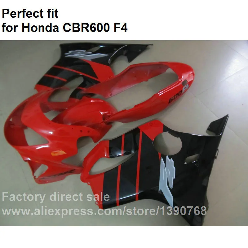 Высокое качество ABS Обтекатели для Honda CBR 600 F4 1999 2000 красный черный обтекатель комплект CBR600 F4 99 00 FX32