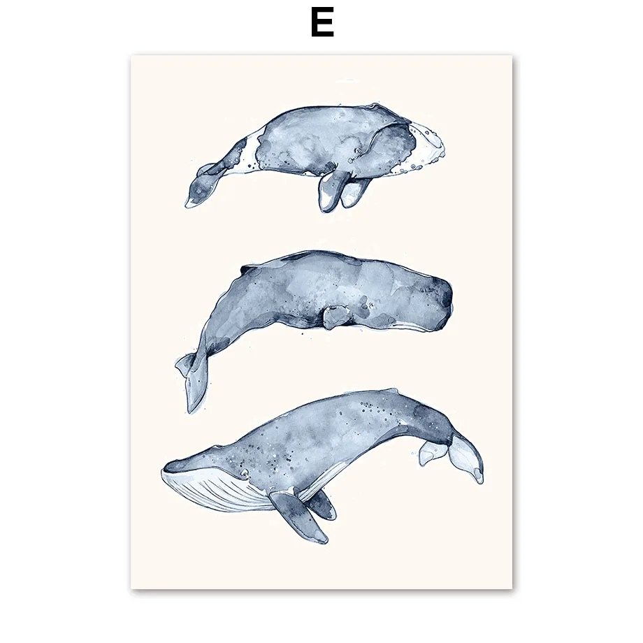 Fossil-Snail-Coral-Whale-Octopus-Vintage-Wall-Art-Canvas-Painting-Nordic-Posters-And-Print-Wall-Pictures (7)